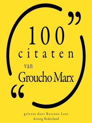 100 citaten van Groucho Marx - Audiobook